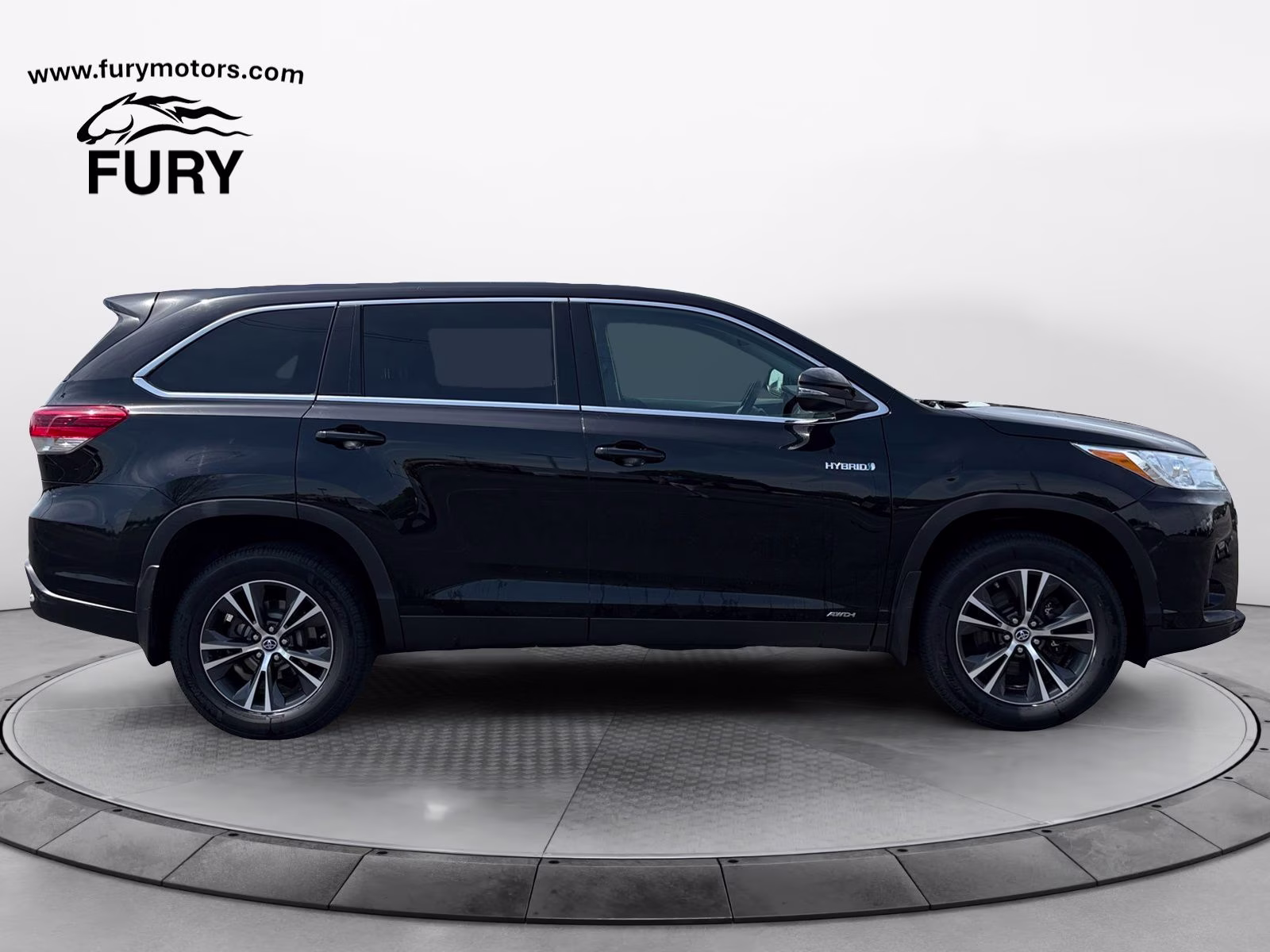 2019 Midnight Black Metallic Toyota Highlander Hybrid LE AWD SUV