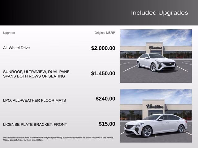 2026 Summit White Cadillac CT5 Premium Luxury RWD Sedan