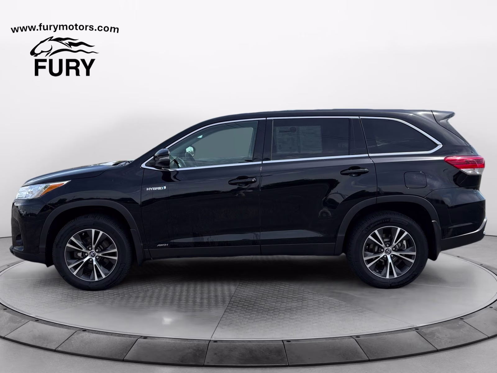 2019 Midnight Black Metallic Toyota Highlander Hybrid LE AWD SUV