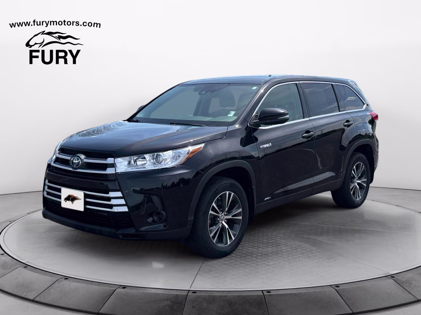 2019 Midnight Black Metallic Toyota Highlander Hybrid LE AWD SUV
