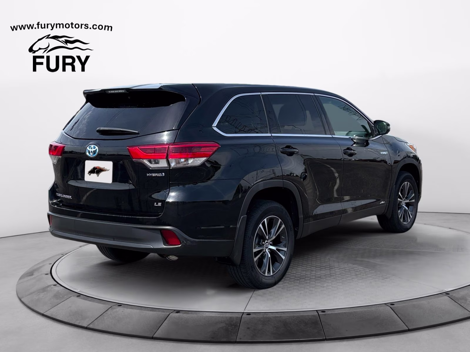 2019 Midnight Black Metallic Toyota Highlander Hybrid LE AWD SUV