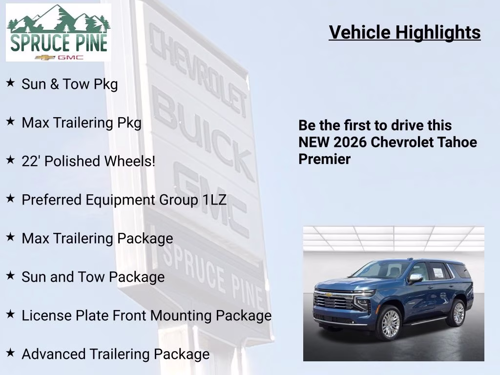 2026 Lakeshore Blue Metallic Chevrolet Tahoe Premier 4X4 SUV