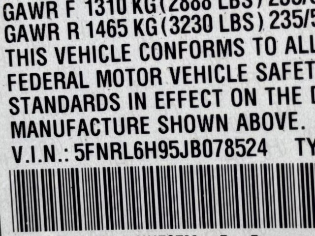2018 Honda Odyssey FWD Van