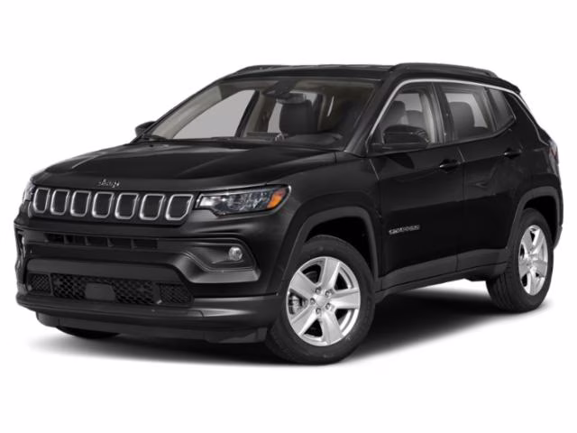 2022 Diamond Black Crystal Pearlcoat Jeep Compass Latitude Lux 4X4 SUV