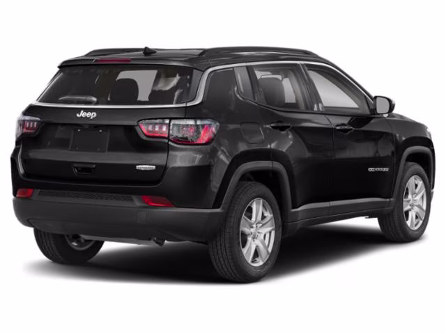 2022 Diamond Black Crystal Pearlcoat Jeep Compass Latitude Lux 4X4 SUV