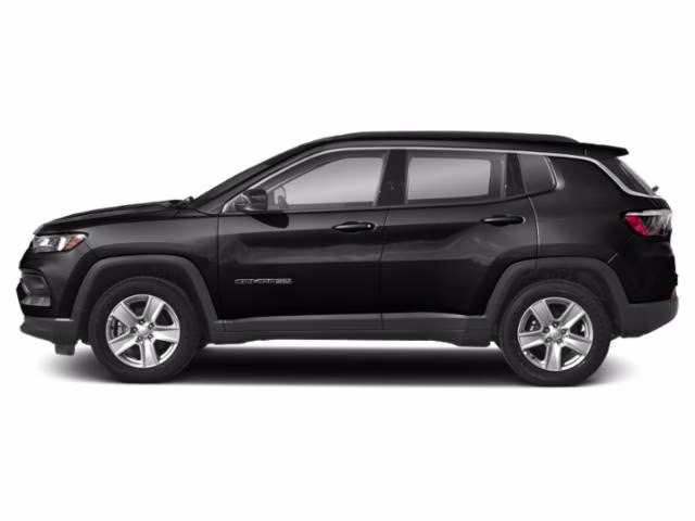 2022 Diamond Black Crystal Pearlcoat Jeep Compass Latitude Lux 4X4 SUV