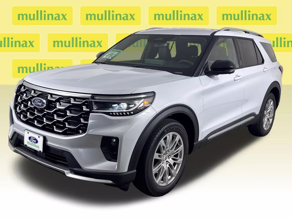 2026 Space White Metallic Ford Explorer Platinum RWD SUV