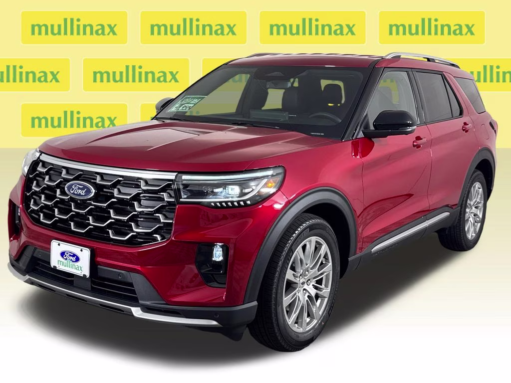 2026 Rapid Red Metallic Tinted Clearcoat Ford Explorer Platinum RWD SUV