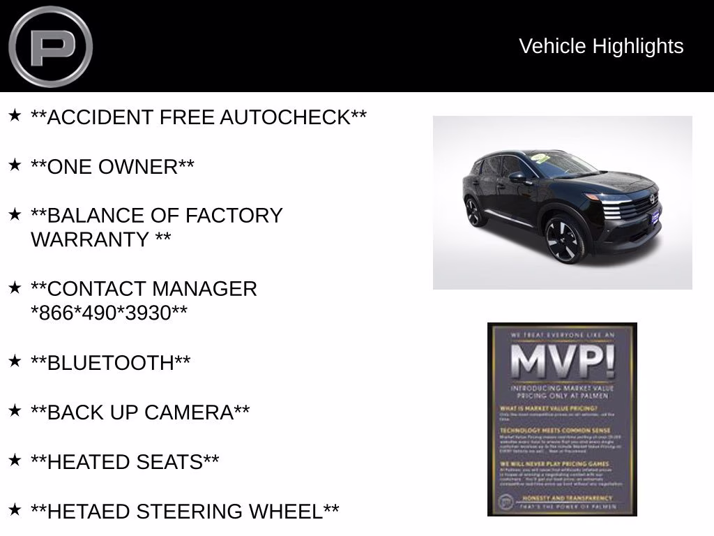 2025 Super Black Nissan Kicks SR AWD SUV
