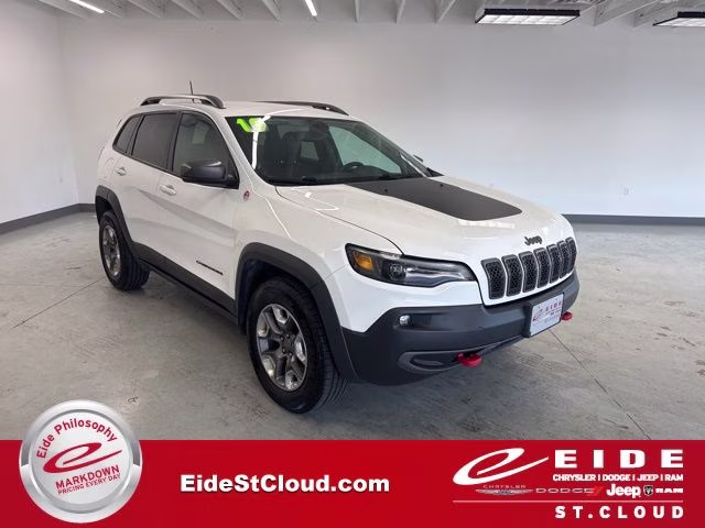 2019 Bright White Clearcoat Jeep Cherokee Trailhawk 4X4 SUV
