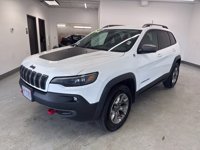 2019 Bright White Clearcoat Jeep Cherokee Trailhawk 4X4 SUV