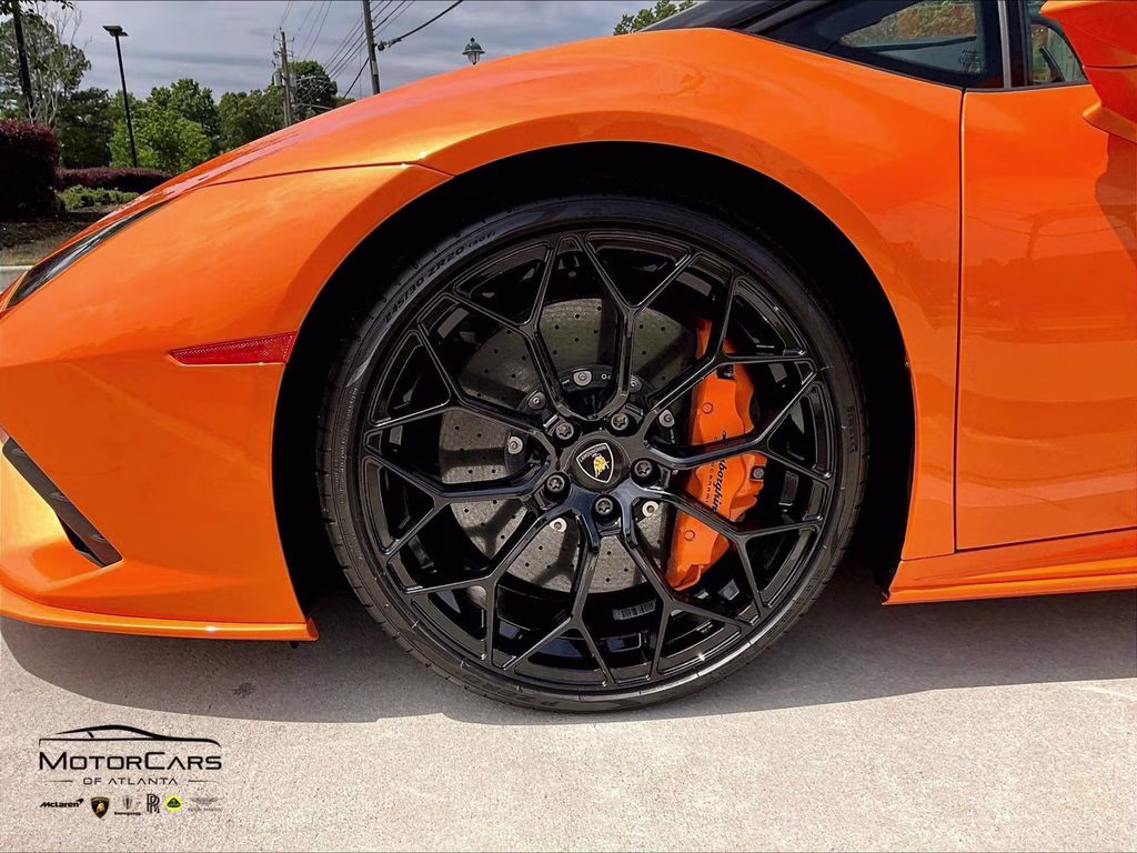 2023 Arancio Borealis Metallic Lamborghini Huracan EVO Spyder RWD Convertible