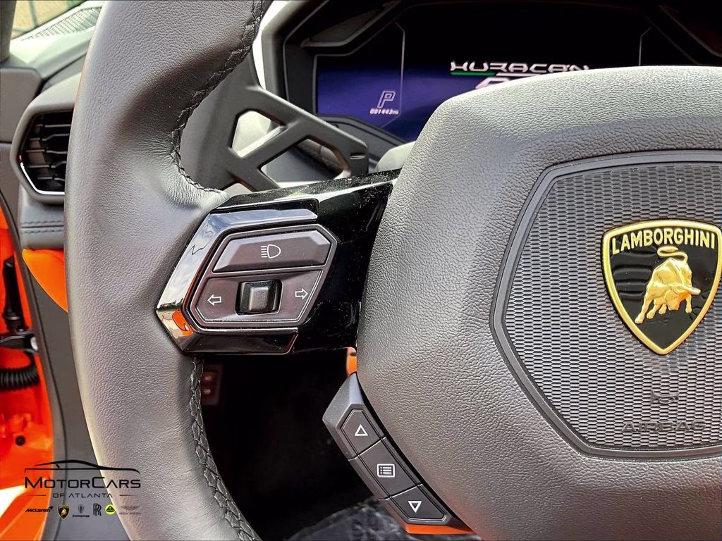 2023 Arancio Borealis Metallic Lamborghini Huracan EVO Spyder RWD Convertible