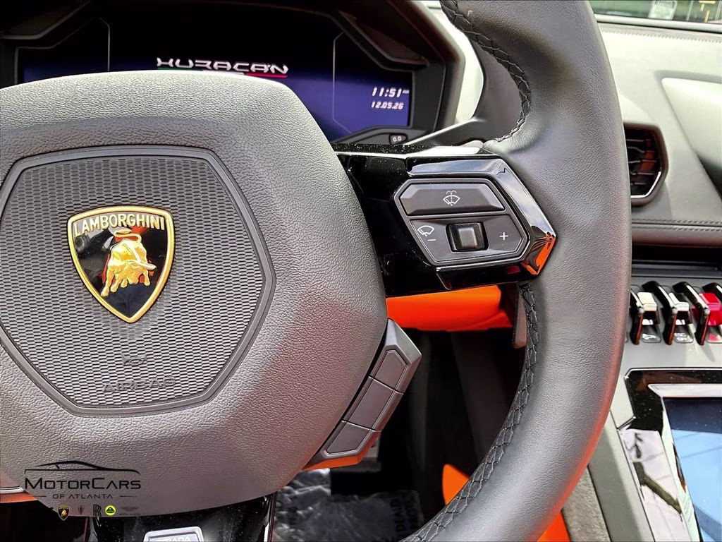 2023 Arancio Borealis Metallic Lamborghini Huracan EVO Spyder RWD Convertible