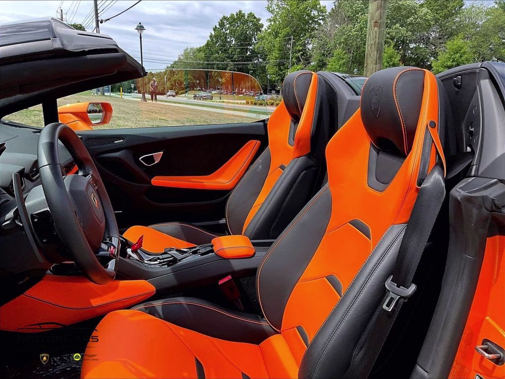 2023 Arancio Borealis Metallic Lamborghini Huracan EVO Spyder RWD Convertible