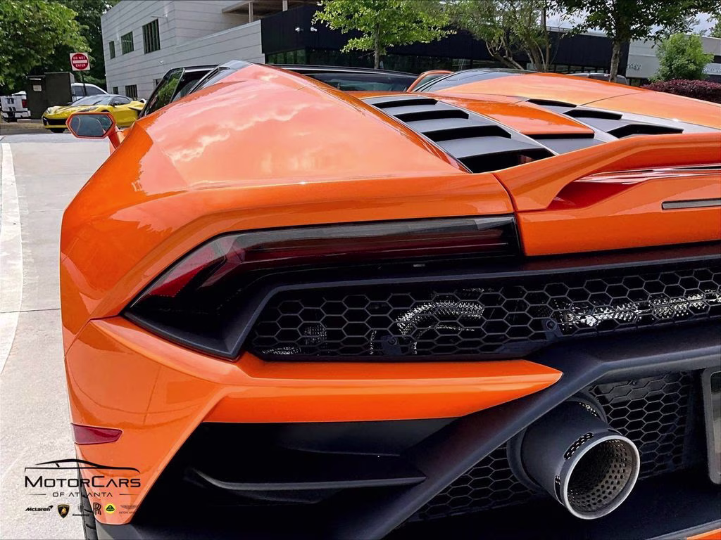 2023 Arancio Borealis Metallic Lamborghini Huracan EVO Spyder RWD Convertible