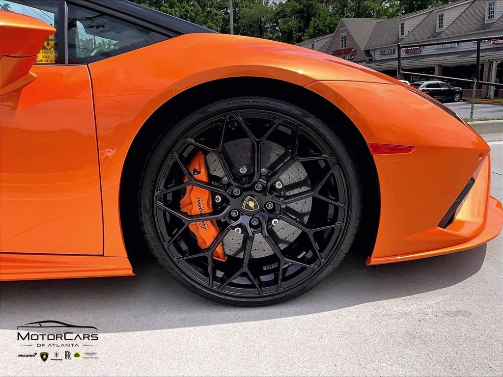 2023 Arancio Borealis Metallic Lamborghini Huracan EVO Spyder RWD Convertible