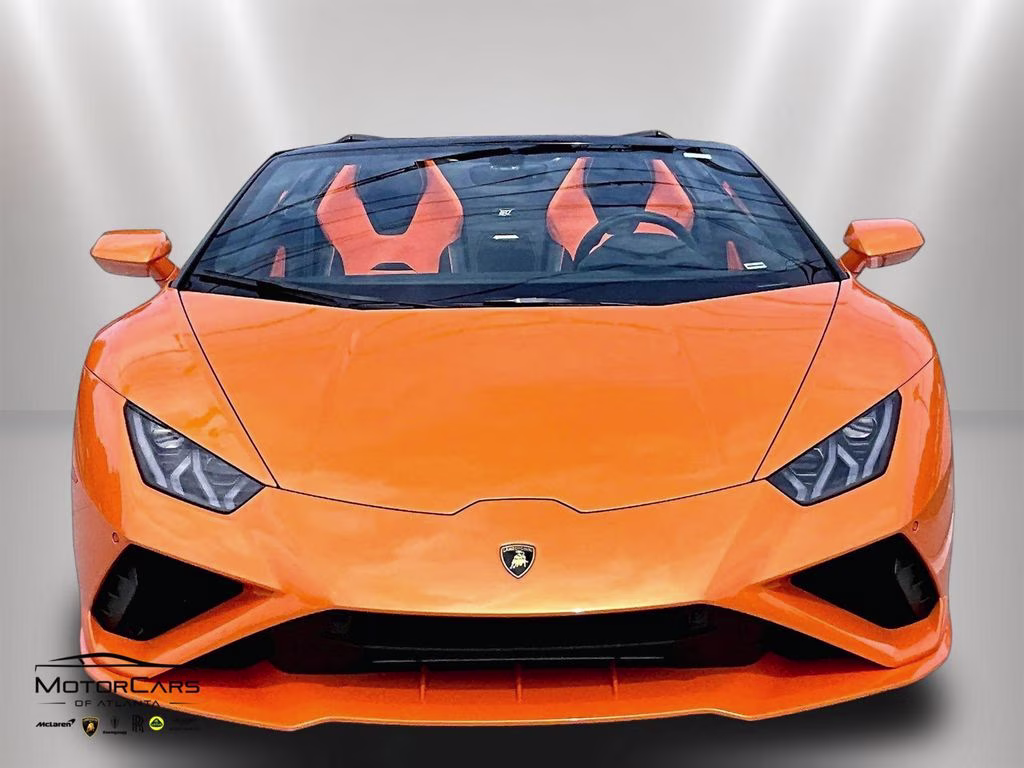 2023 Arancio Borealis Metallic Lamborghini Huracan EVO Spyder RWD Convertible