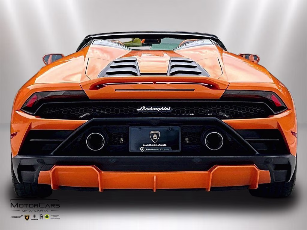2023 Arancio Borealis Metallic Lamborghini Huracan EVO Spyder RWD Convertible