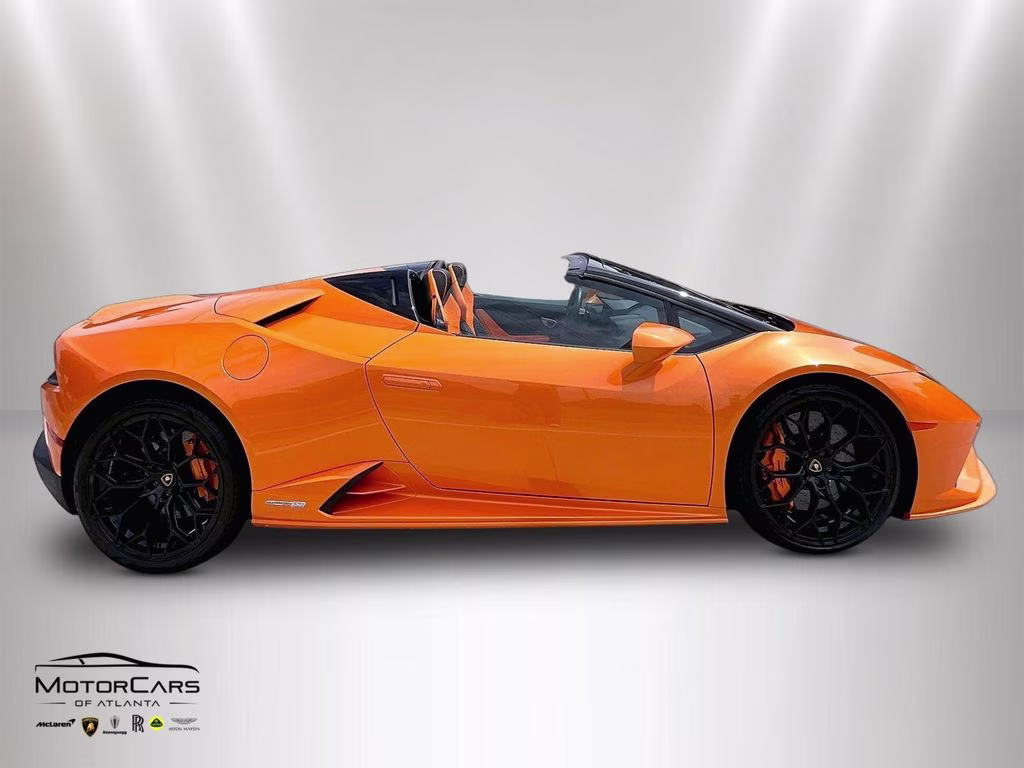 2023 Arancio Borealis Metallic Lamborghini Huracan EVO Spyder RWD Convertible