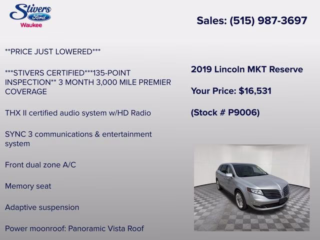 2019 Ingot Silver Lincoln MKT Standard AWD SUV
