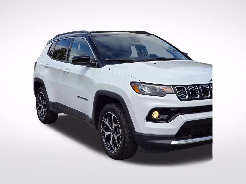 2025 Bright White Clearcoat Jeep Compass Limited 4X4 SUV