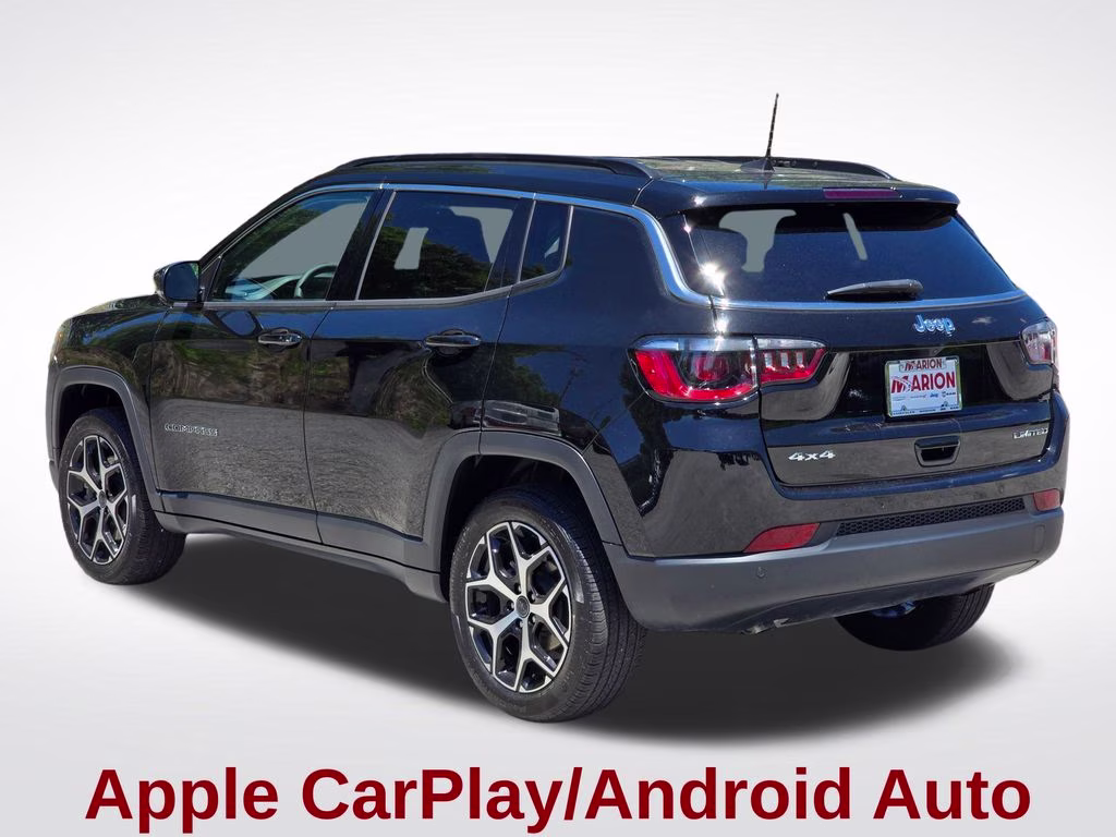 2025 Diamond Black Crystal Pearlcoat Jeep Compass Limited 4X4 SUV