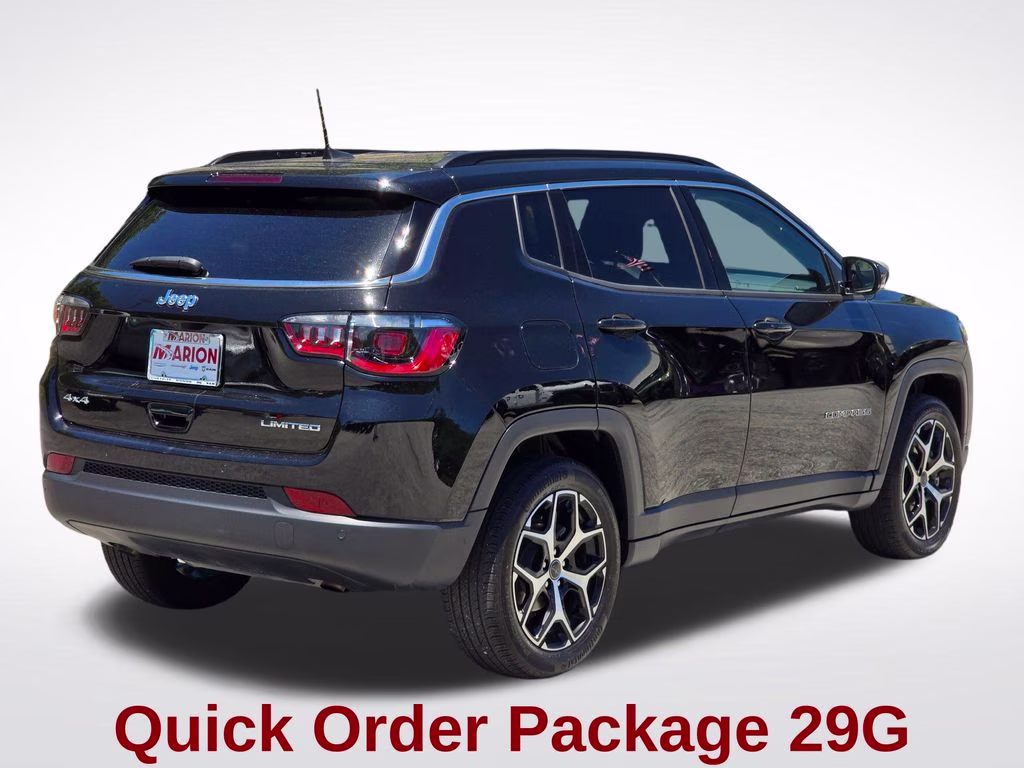 2025 Diamond Black Crystal Pearlcoat Jeep Compass Limited 4X4 SUV