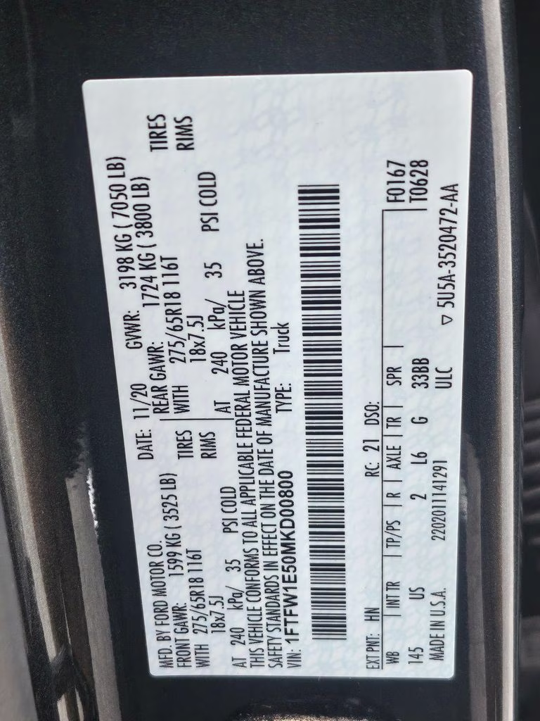 2021 Guard Metallic Ford F-150 XLT 4X4 Truck