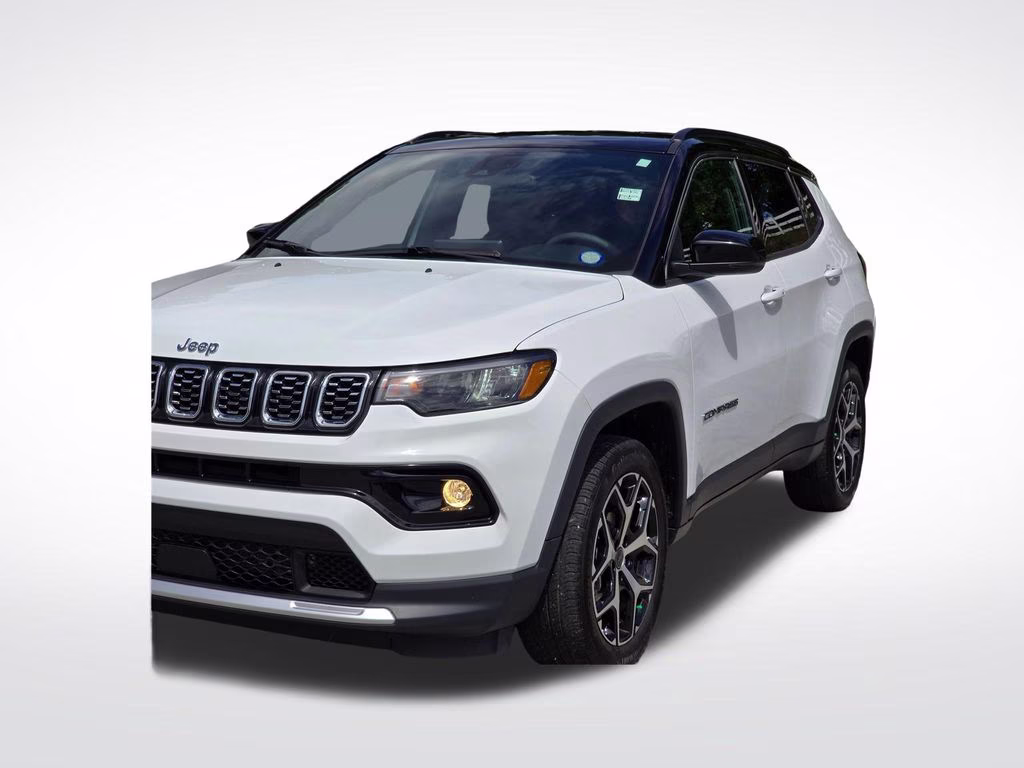 2025 Bright White Clearcoat Jeep Compass Limited 4X4 SUV