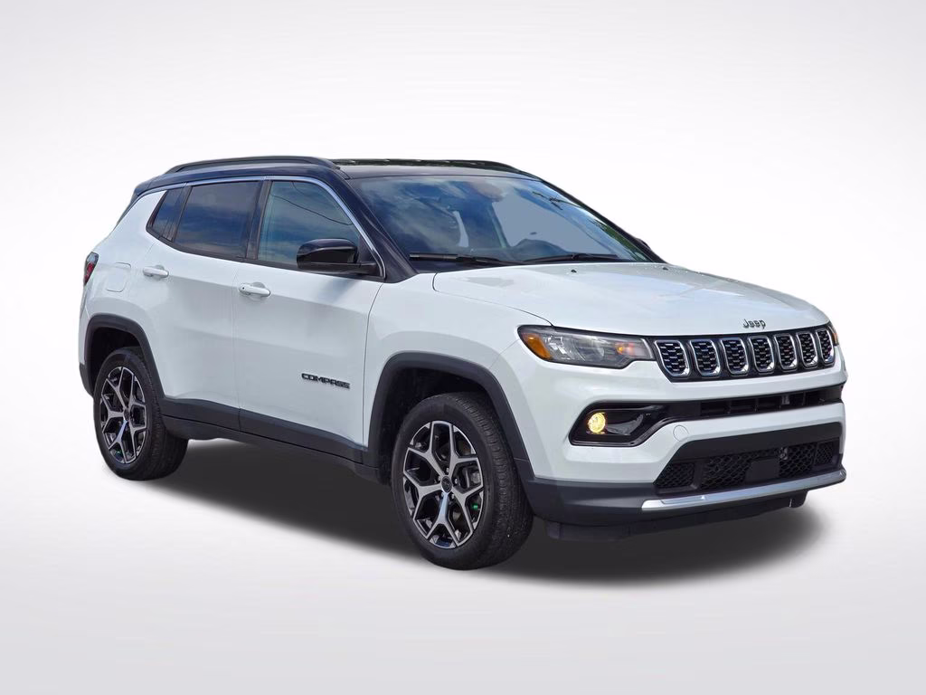 2025 Bright White Clearcoat Jeep Compass Limited 4X4 SUV