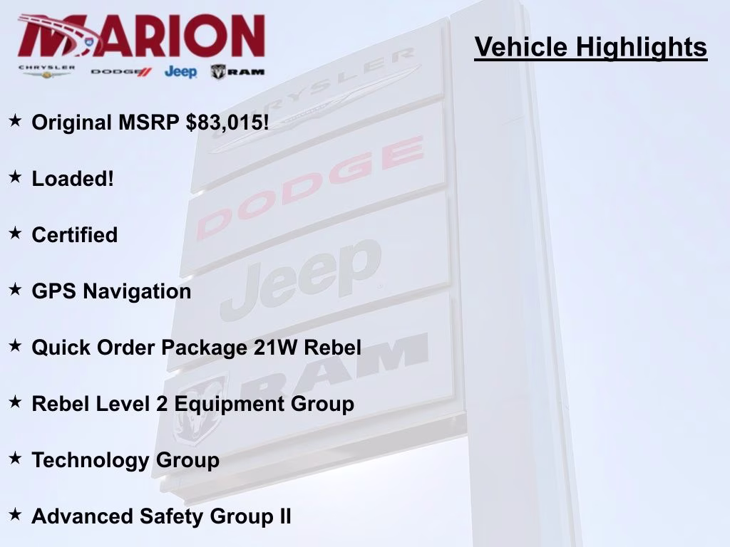 2025 Delmonico Red Pearlcoat Ram 1500 Rebel 4X4 Truck