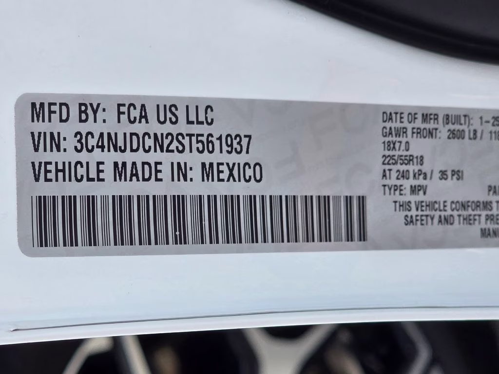 2025 Bright White Clearcoat Jeep Compass Limited 4X4 SUV