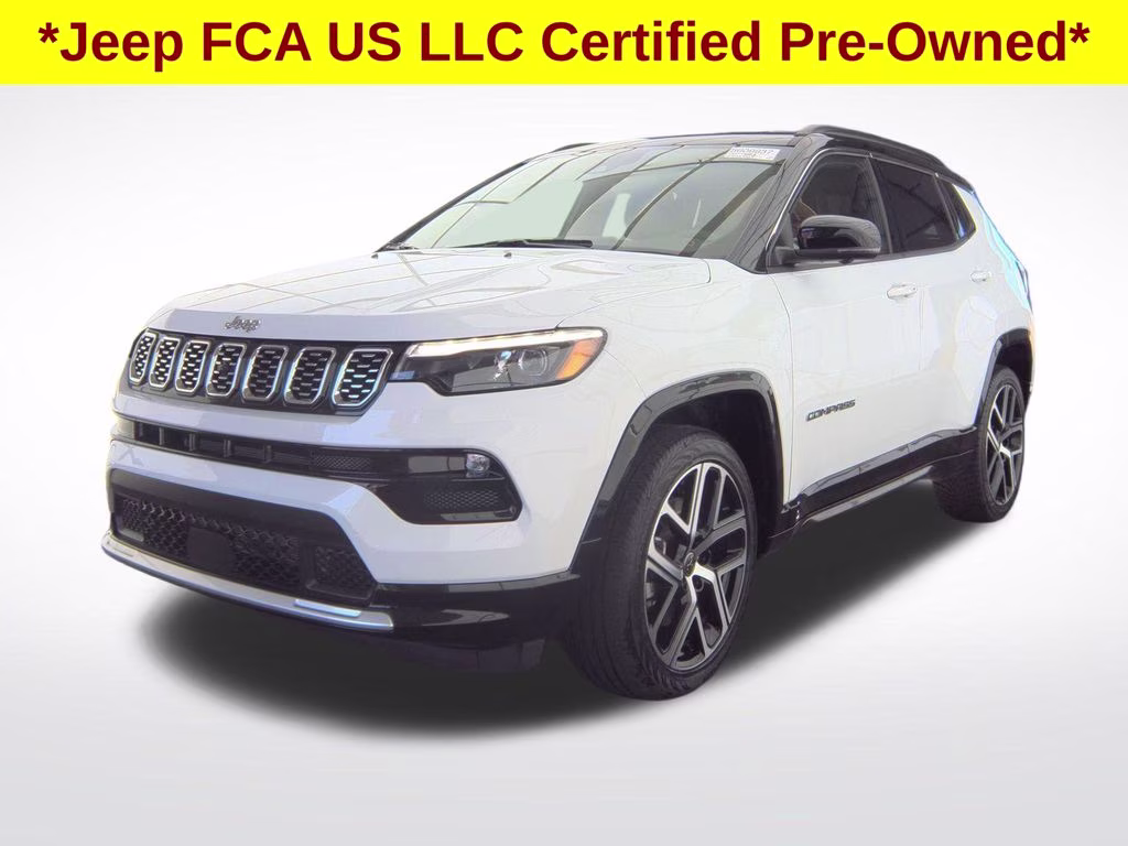 2025 Bright White Clearcoat Jeep Compass Limited 4X4 SUV