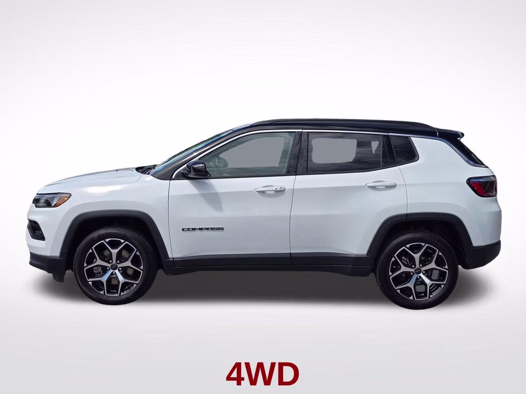 2025 Bright White Clearcoat Jeep Compass Limited 4X4 SUV
