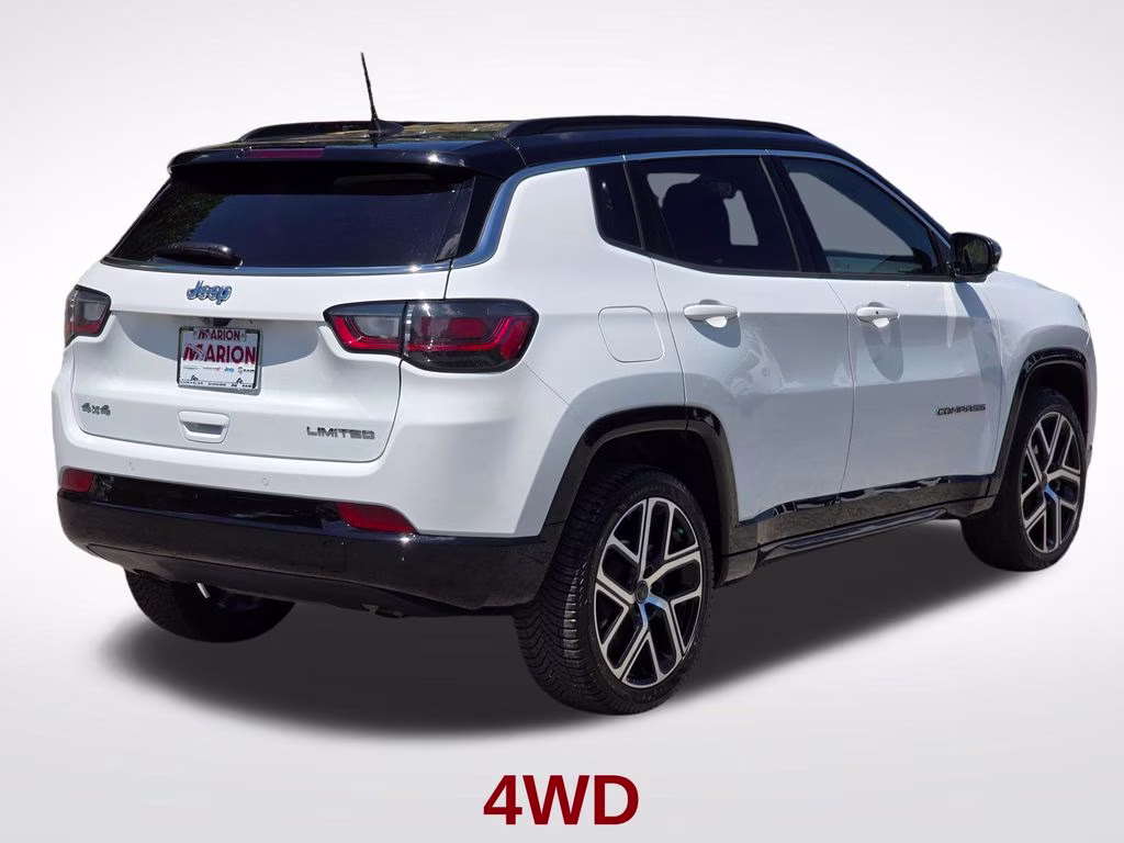 2025 Bright White Clearcoat Jeep Compass Limited 4X4 SUV