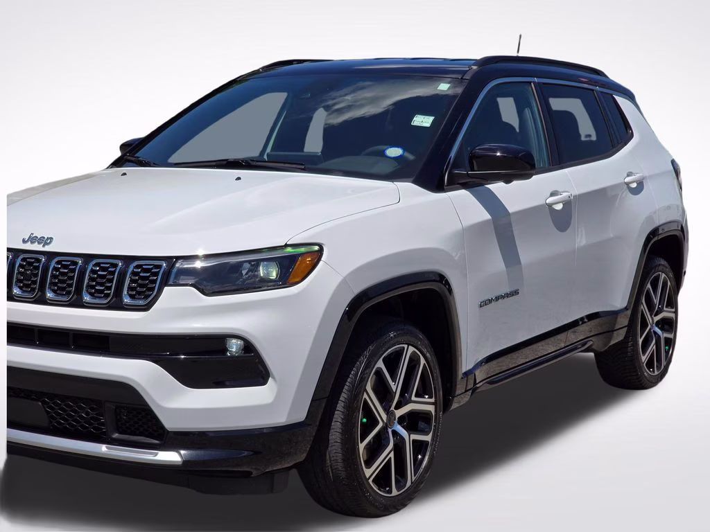 2025 Bright White Clearcoat Jeep Compass Limited 4X4 SUV