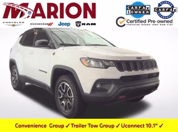 2024 Bright White Clearcoat Jeep Compass Trailhawk 4X4 SUV