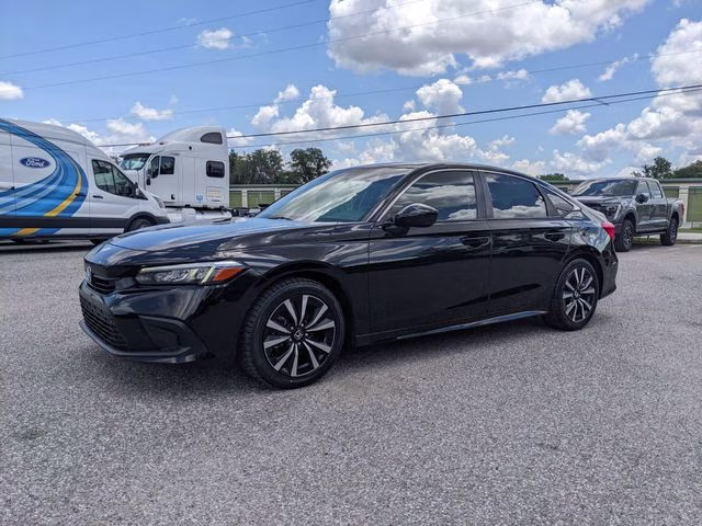 2022 Black Honda Civic EX FWD Sedan