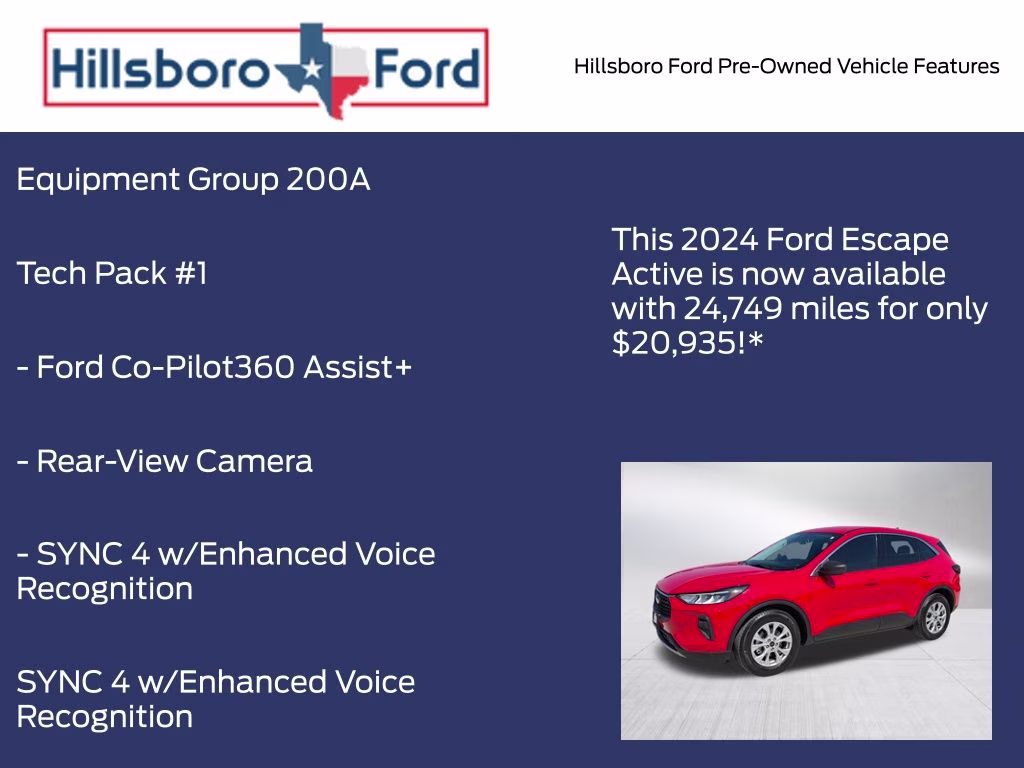 2024 Race Red Ford Escape Active FWD SUV