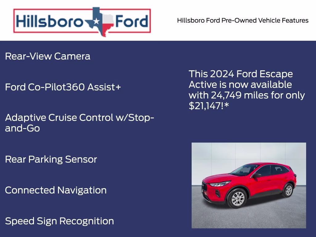 2024 Race Red Ford Escape Active FWD SUV