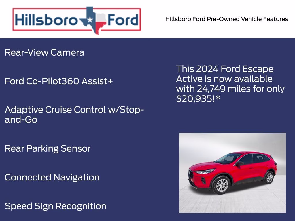 2024 Race Red Ford Escape Active FWD SUV