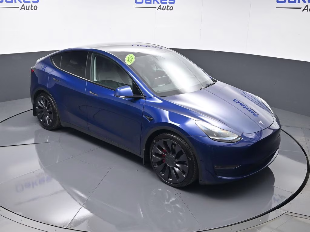 2021 Deep Blue Metallic Tesla Model Y Performance AWD SUV