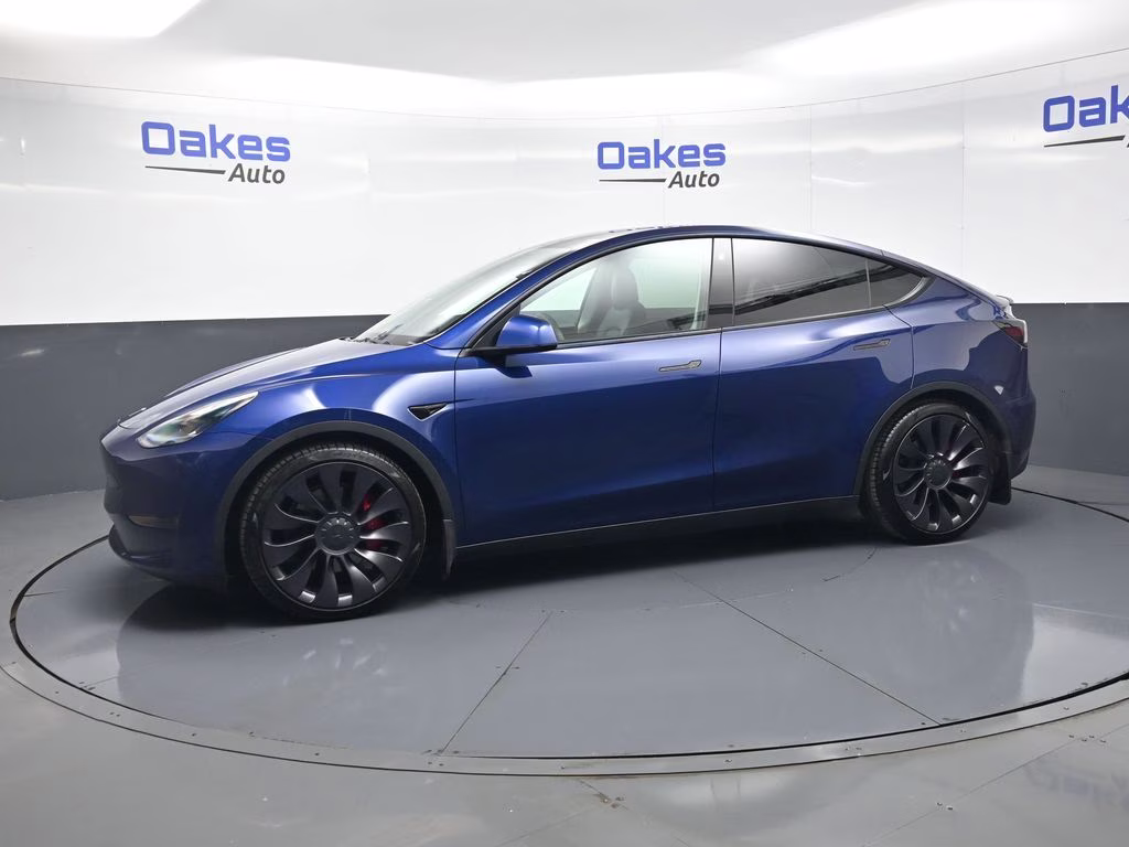 2021 Deep Blue Metallic Tesla Model Y Performance AWD SUV
