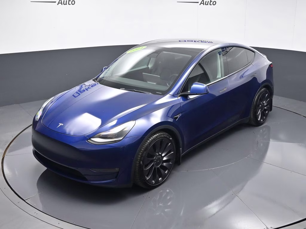 2021 Deep Blue Metallic Tesla Model Y Performance AWD SUV