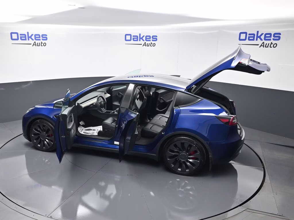 2021 Deep Blue Metallic Tesla Model Y Performance AWD SUV