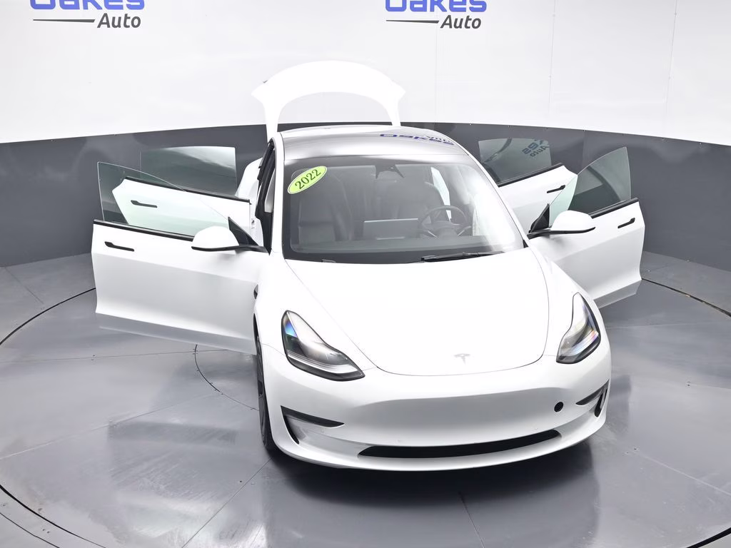 2022 Pearl White Multi-Coat Tesla Model 3 Long Range AWD Sedan
