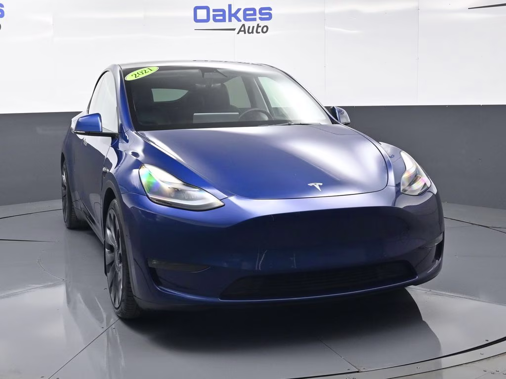 2021 Deep Blue Metallic Tesla Model Y Performance AWD SUV