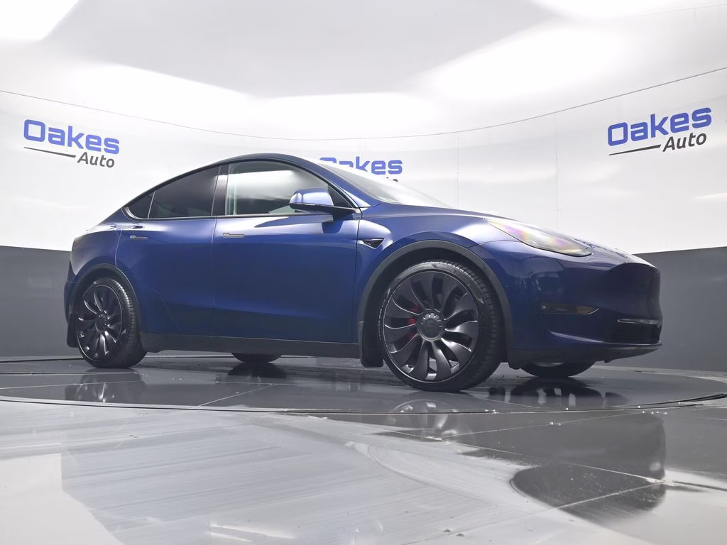 2021 Deep Blue Metallic Tesla Model Y Performance AWD SUV