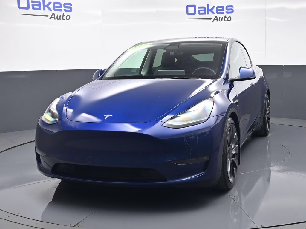 2021 Deep Blue Metallic Tesla Model Y Performance AWD SUV
